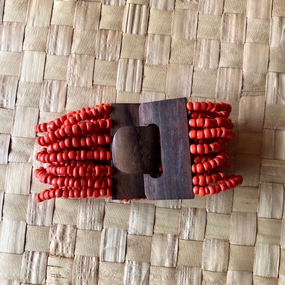 Multi-strand glass bead handmade bracelet